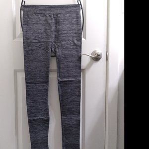 S/M Marbled Gray Charlotte Russe Fleece Lined Leggings NWT